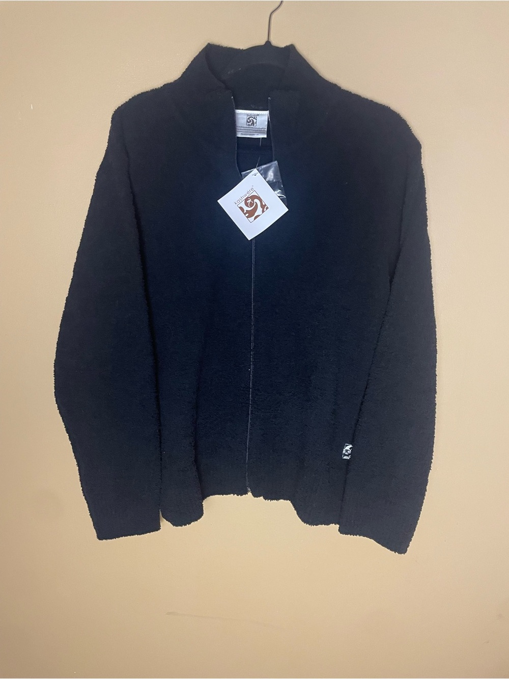 NWT Kashwere Set Womens Full Zip Sport Jacket & Joggers Loungewear Black XXL - Picture 2 of 7